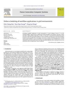 Online scheduling of workflow applications in grid environments