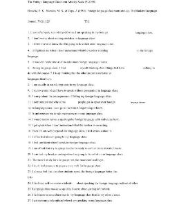 flcas,horwitz,课堂焦虑交际焦虑量表