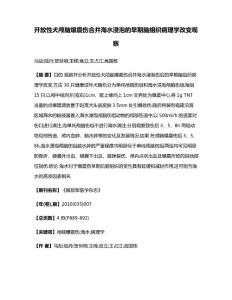 开放性犬颅脑爆震伤合并海水浸泡的早期脑组织病理学改变观察