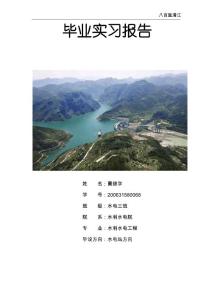 武漢大學(xué)水電工程專業(yè)畢業(yè)實(shí)習(xí)報告