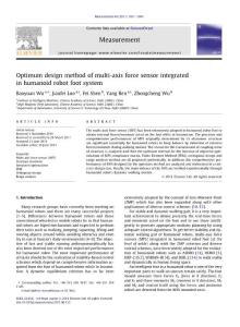 Optimum design method of multi-axis force sensor integrated in humanoid robot foot system(SCI)