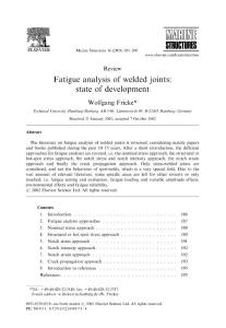Fatigue analysis of welded joints