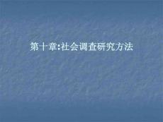 第十章：社會(huì)調(diào)查研究方法