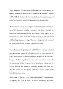 Opening ceremony offers tour of Budapest