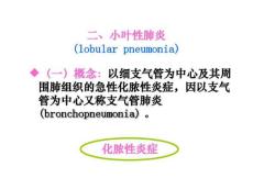 大叶性肺炎、小叶性肺炎、间质性肺炎(下部分