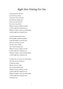 Right Here Waiting For You