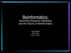 Bioinformatics_ Searching Sequence Databases