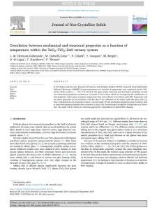 correlation between mechanical and structural properties as a function of temperature within the teo2–tio2–zno ternary system_2020_j. de clermont-gallerande