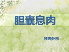 胆囊息肉肝胆外科PPT课件