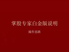 掌股專家白金版操作思路
