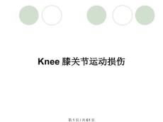 Knee膝关节运动损伤