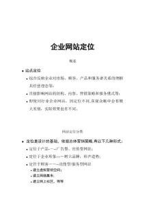 企業(yè)網(wǎng)站定位報(bào)告分析(共7頁(yè))