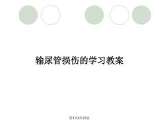 输尿管损伤的学习教案