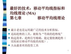 最好技术移动平均线指标和均线理论MA动平均线原理