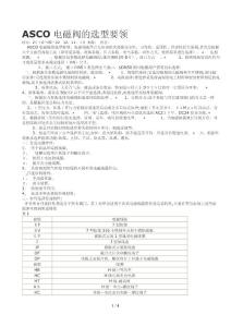 ASCO電磁閥的選型要領(lǐng)