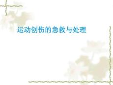 运动创伤急救和处理