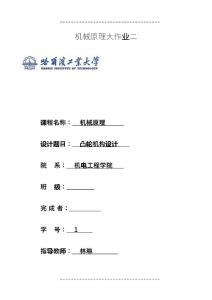 2023年整理机械原理作业凸轮机构设计(23页)