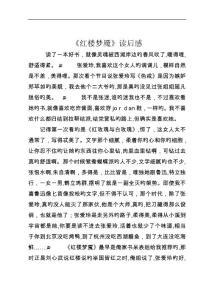 《红楼梦魇》读后感