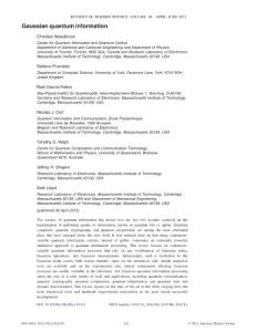 Gaussian Quantum Information