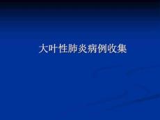 大叶性肺炎病例_1