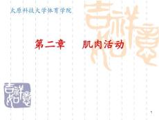 第二章 肌肉收缩