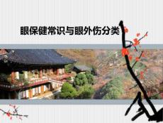 眼保健常识与眼外伤分类