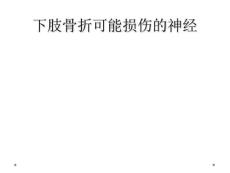 下肢骨折可能损伤的神经