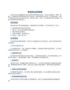 急性喉炎应急预案