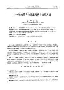 IPv6駐地網網絡流量測試系統的實現