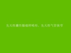 先天性囊性腺瘤样畸形、先天性气管狭窄