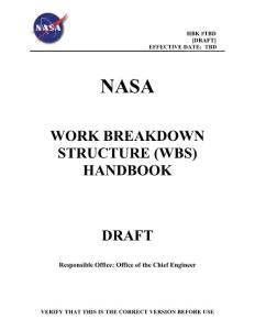 NASA美國國家航空航天局WBS實施指南