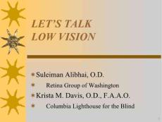LOWVISIONnystagmus低视力眼球震颤课件