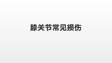 膝关节常见损伤