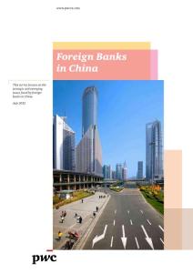 PWCCN 2012 Foreign banks in China
