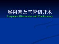喉阻塞及气管切开术
