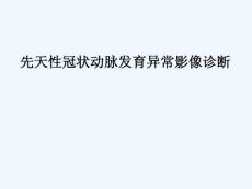 最新 冠状动脉发育异常