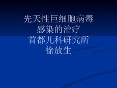先天性巨细胞病毒感染课件