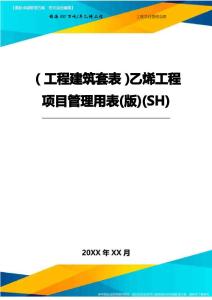 (工程建筑)乙烯工程項目管理用表(SH)
