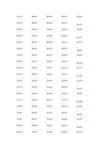 個人收藏小學二年級99乘法表練習題14頁