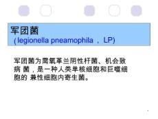 医学ppt课件军团菌肺炎的诊治