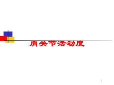 肩关节活动度培训ppt课件