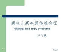 新生儿寒冷损伤综合征-课件