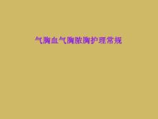 气胸血气胸脓胸护理常规课件