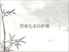 胃穿孔术后护理