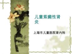 儿童紫癜性肾炎课件