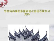 脊柱转移瘤的影像表现与鉴别诊断学习资料课件