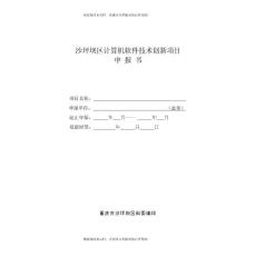 沙坪壩區計算機軟件技術創新項目