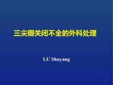 三尖瓣关闭不全的外科处理课件
