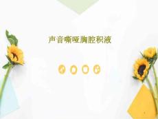 声音嘶哑胸腔积液课件