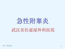 全面解析急性附睾炎课件